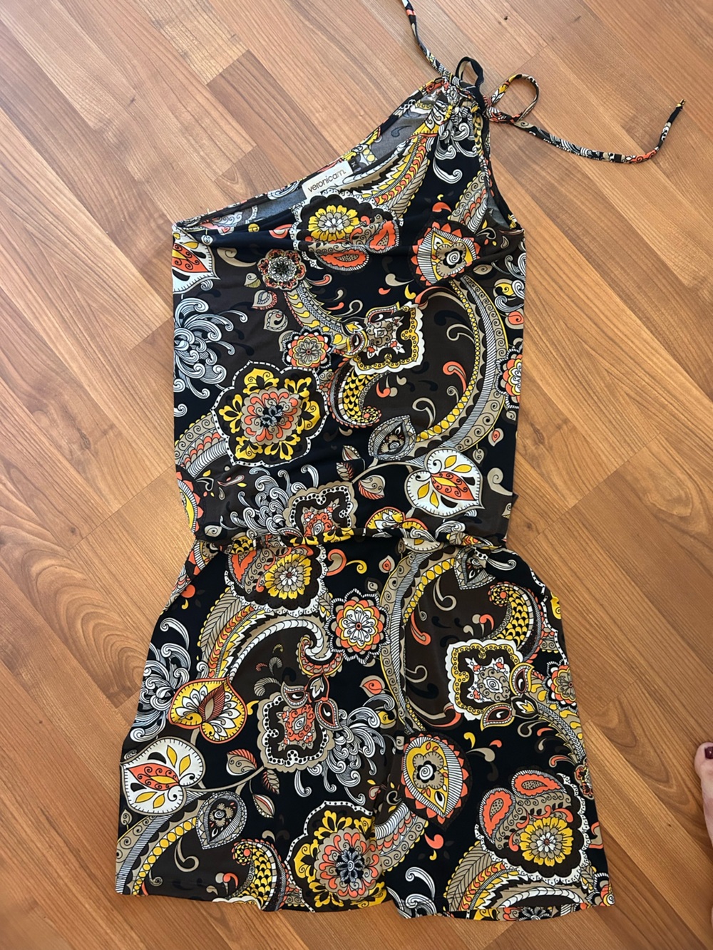 Veronica M One-Shoulder Dress in Fun Paisley - Fun & comfortable!